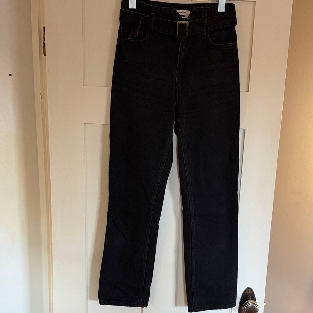 Black Reformation Cropped Jeans